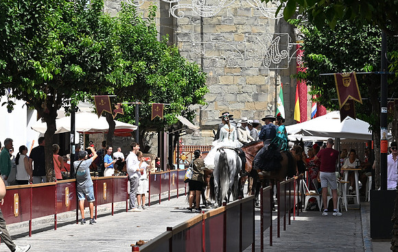 Street scene, traditional dress, Tarifa, Spain - September 2026