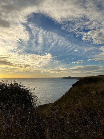 Scarborough Castle viewed distantly from the north - October 2026