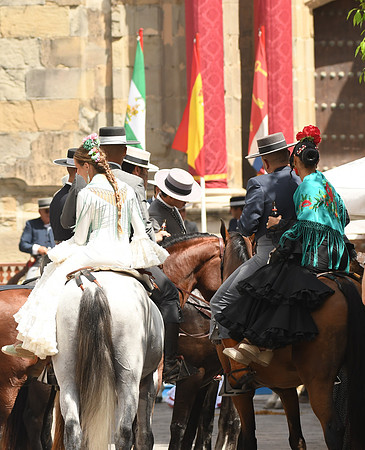Street scene, traditional dress, Tarifa, Spain - September 2026